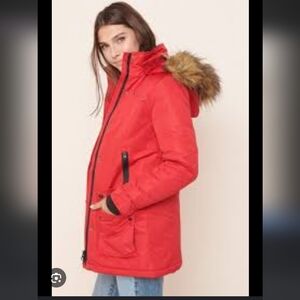 Garage Explorer Red Parka Coat